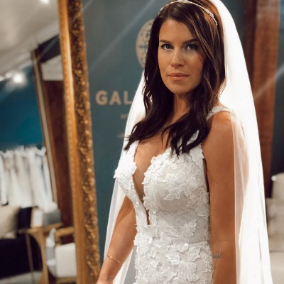 Nichole Gustafson in her wedding dress.